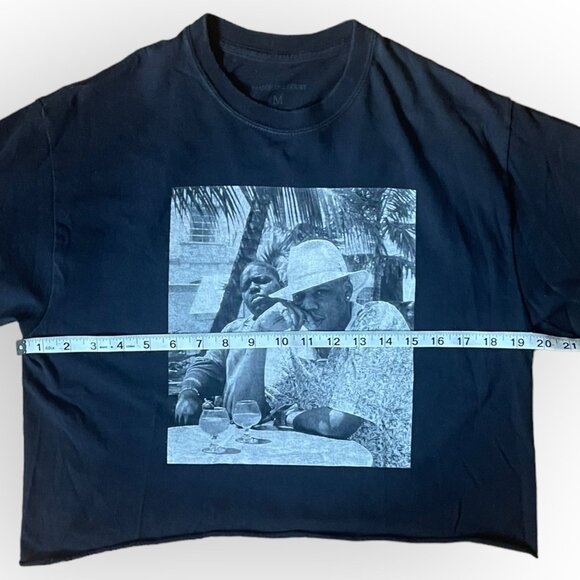 Notorious BIG and Jay Z Black Cropped Tee Shirt Medium - Picture 8 of 10